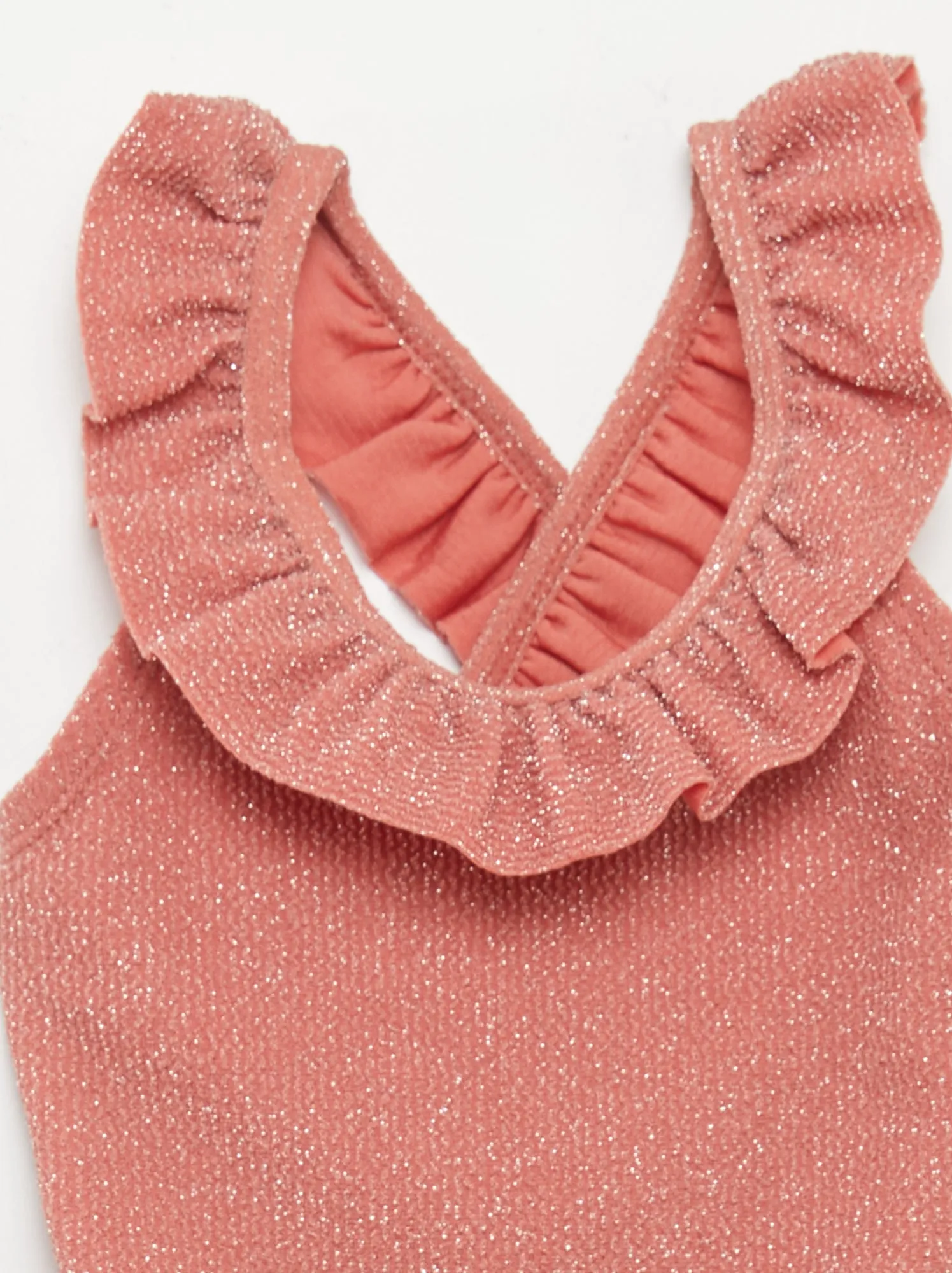 Costume intero con paillettes - ARANCIONE