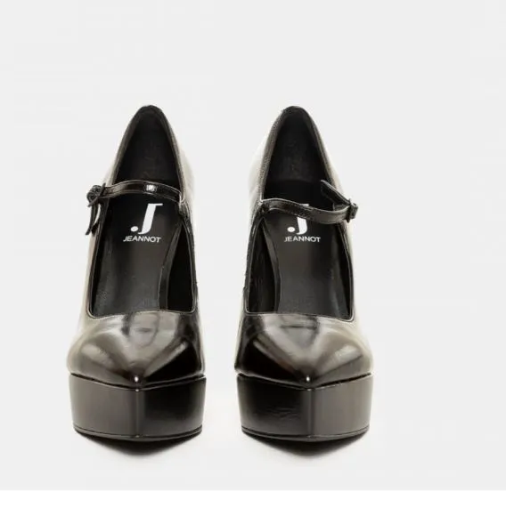 DECOLLETE' PELLE LUCIDA PLATFORM