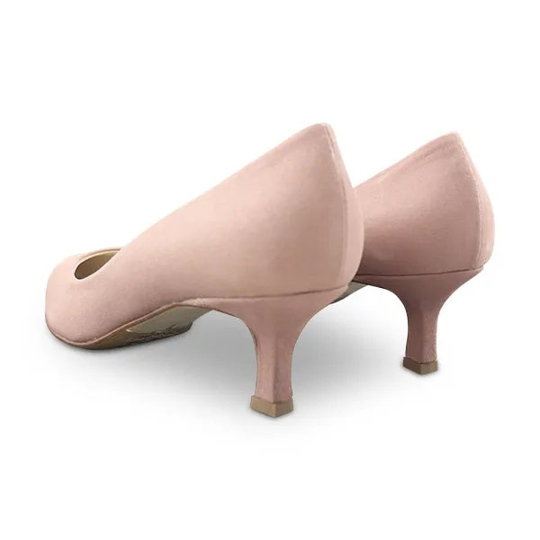 Decolletè rosa in camoscio tacco 50