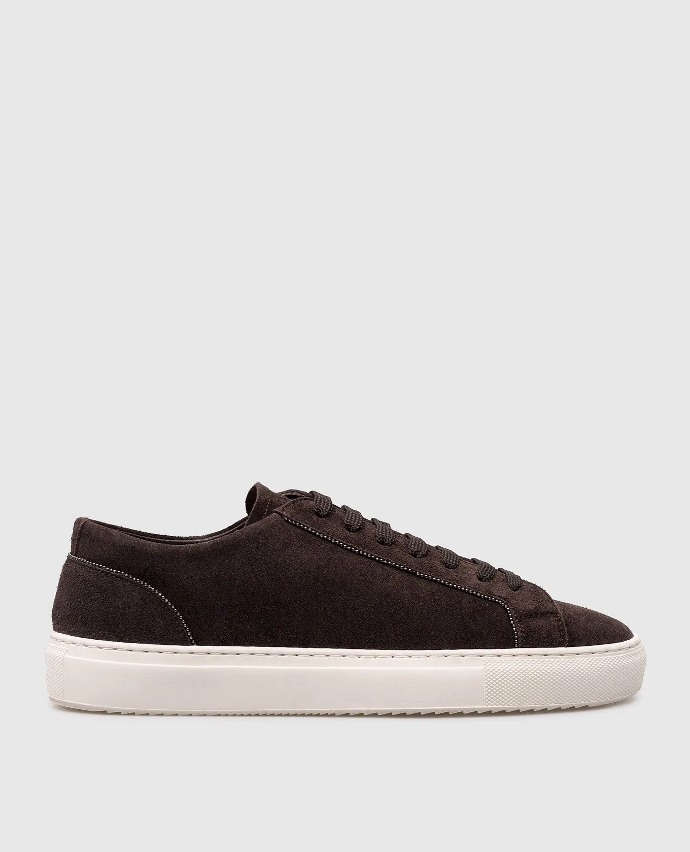 Doucal's Sneakers in camoscio marrone con catena monil DD8727ALEXUF252