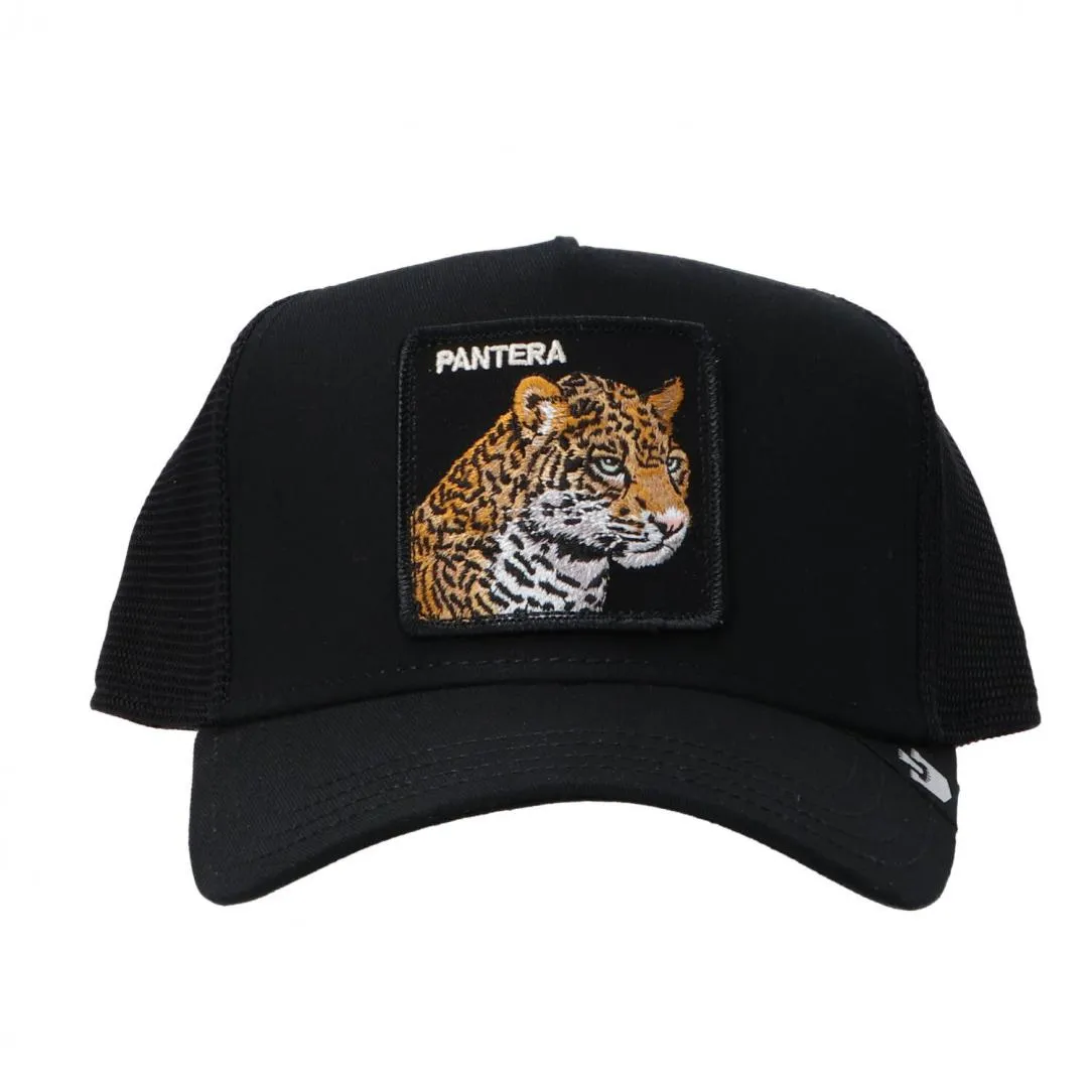 DROP CANVAS ANIMAL CAP Nero Pantera