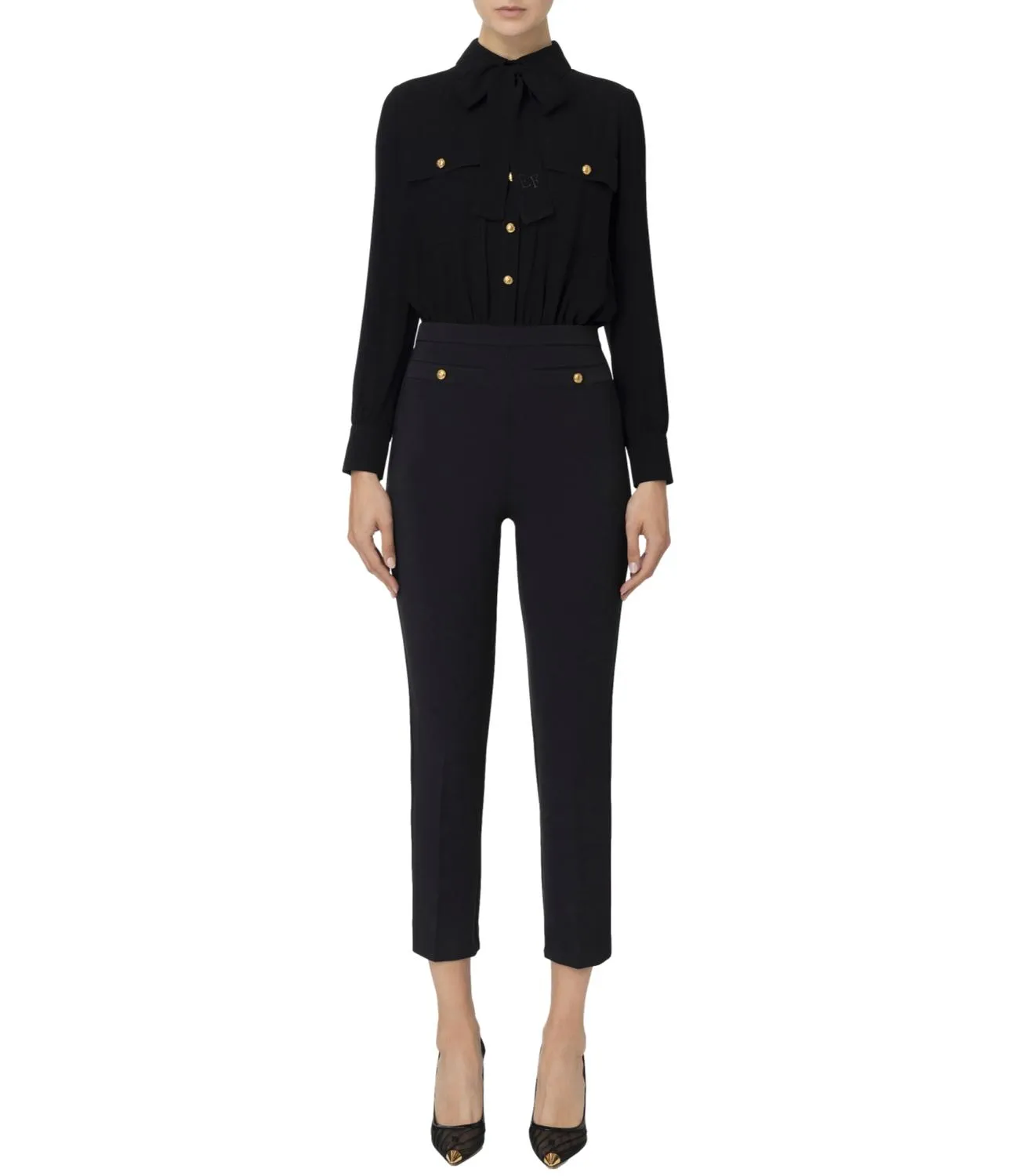 Elisabetta Franchi tuta nera donna