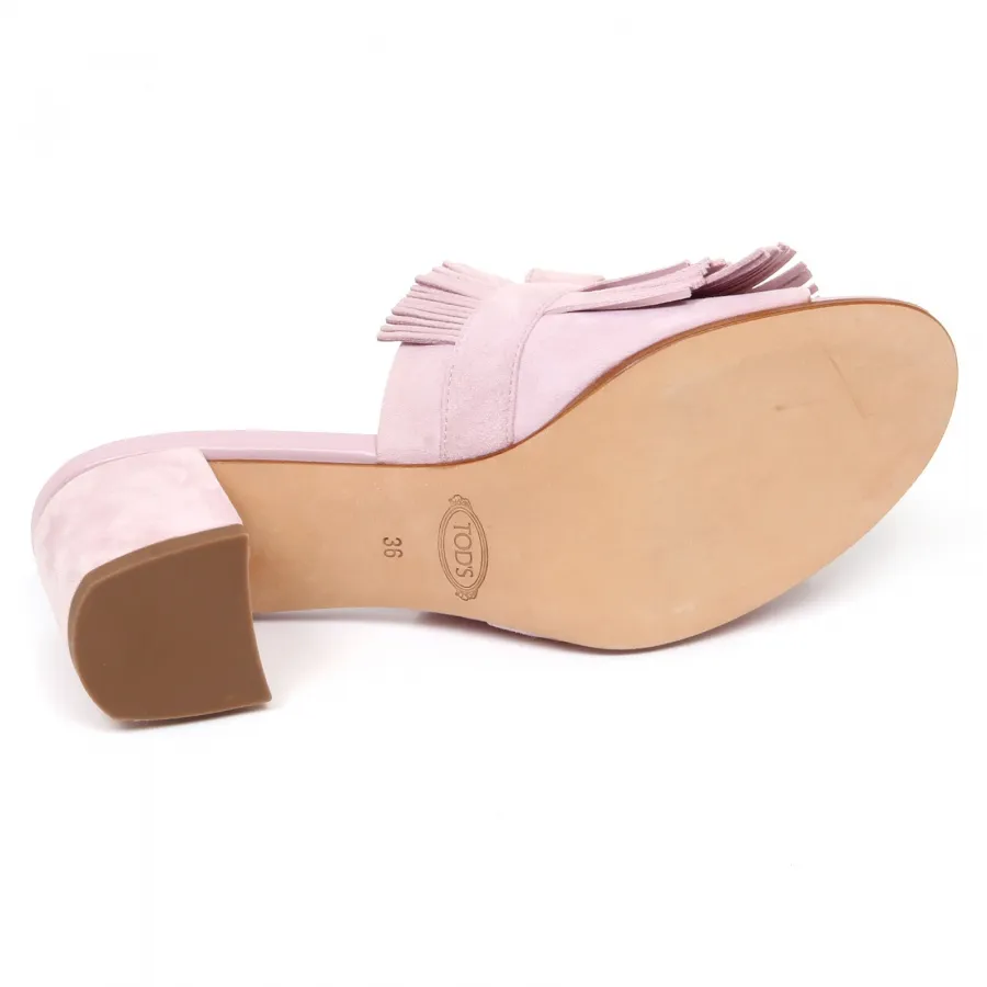 F0442 sandalo donna light pink TOD’S scarpe suede shoe sandal woman