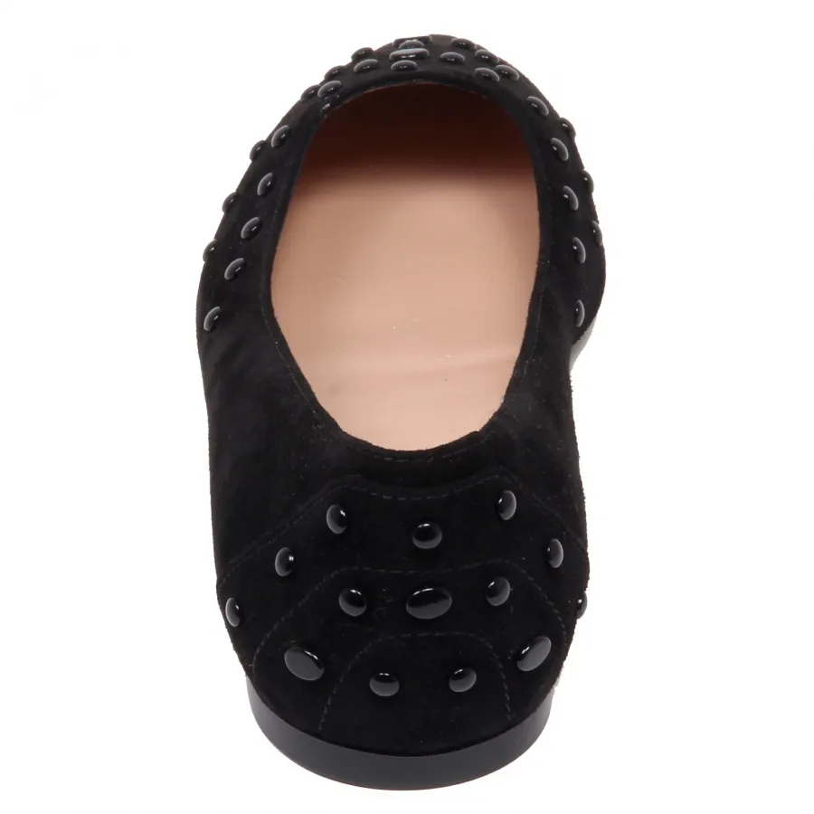 F6374 ballerina donna black TOD’S scarpe gommini verniciati shoe woman
