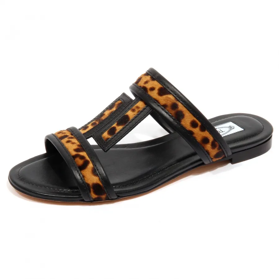 F9720 sandalo donna black/leopard TOD’S scarpe shoe woman