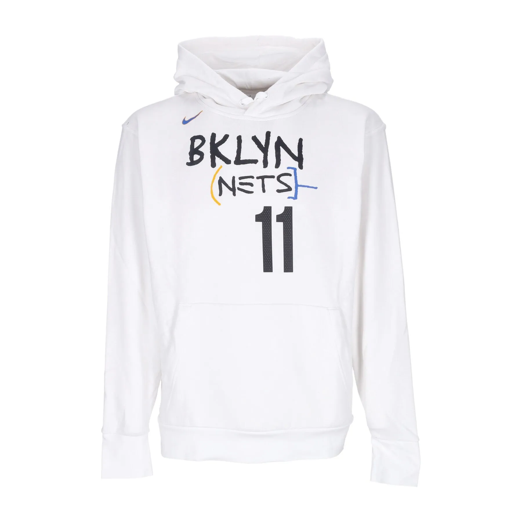 Felpa Cappuccio Uomo Nba Fleece Po Essential Hoodie City Edition No 11 Kyrie Irving Bronet White