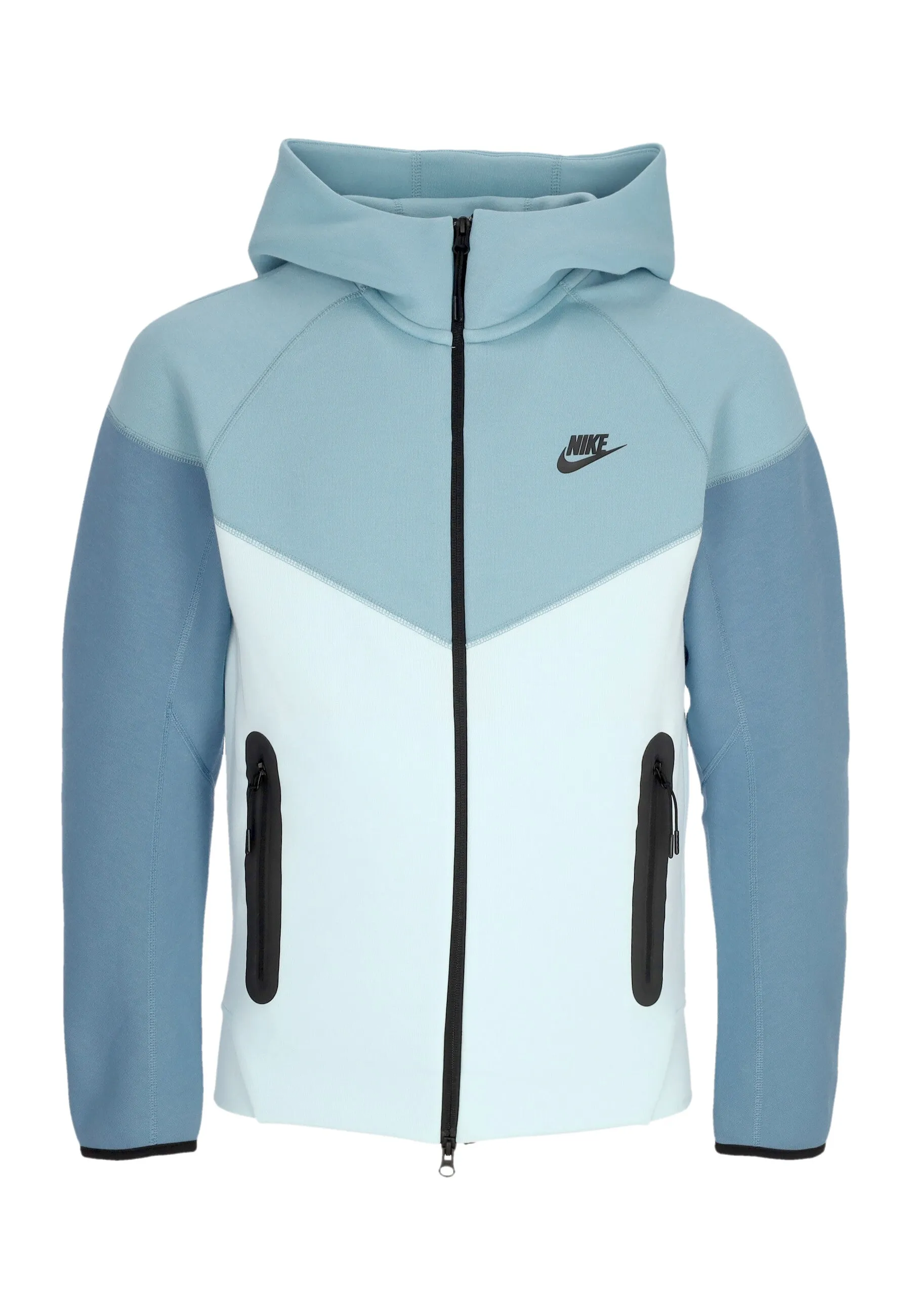 Felpa Leggera Cappuccio Zip Uomo Tech Fleece Windrunner Full-zip Hoodie Denim Turq/glacier Blue/black