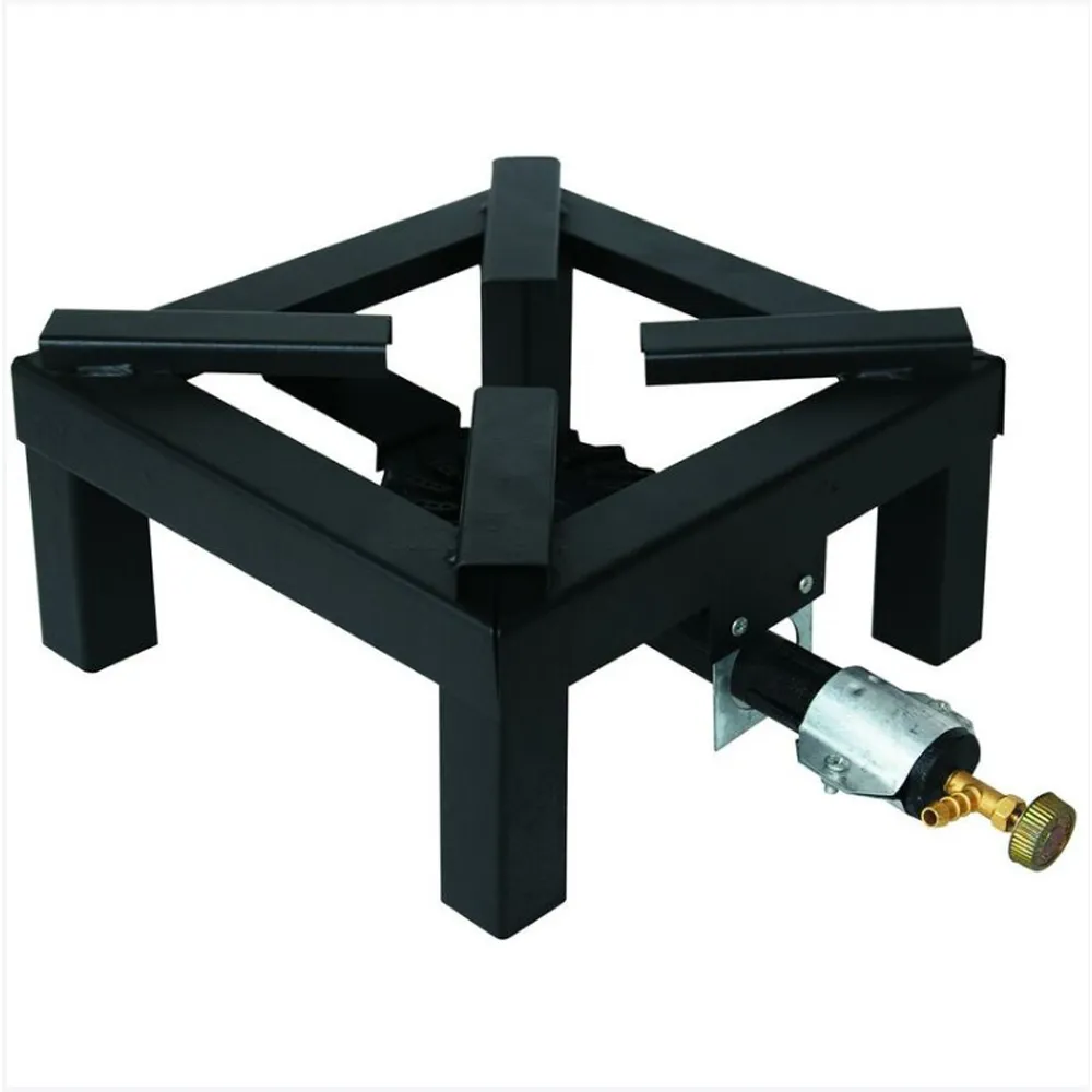 FORNELLONE 40x40 FORNELLO A GAS 4 PIEDI CON BRUCIATORE IN GHISA 