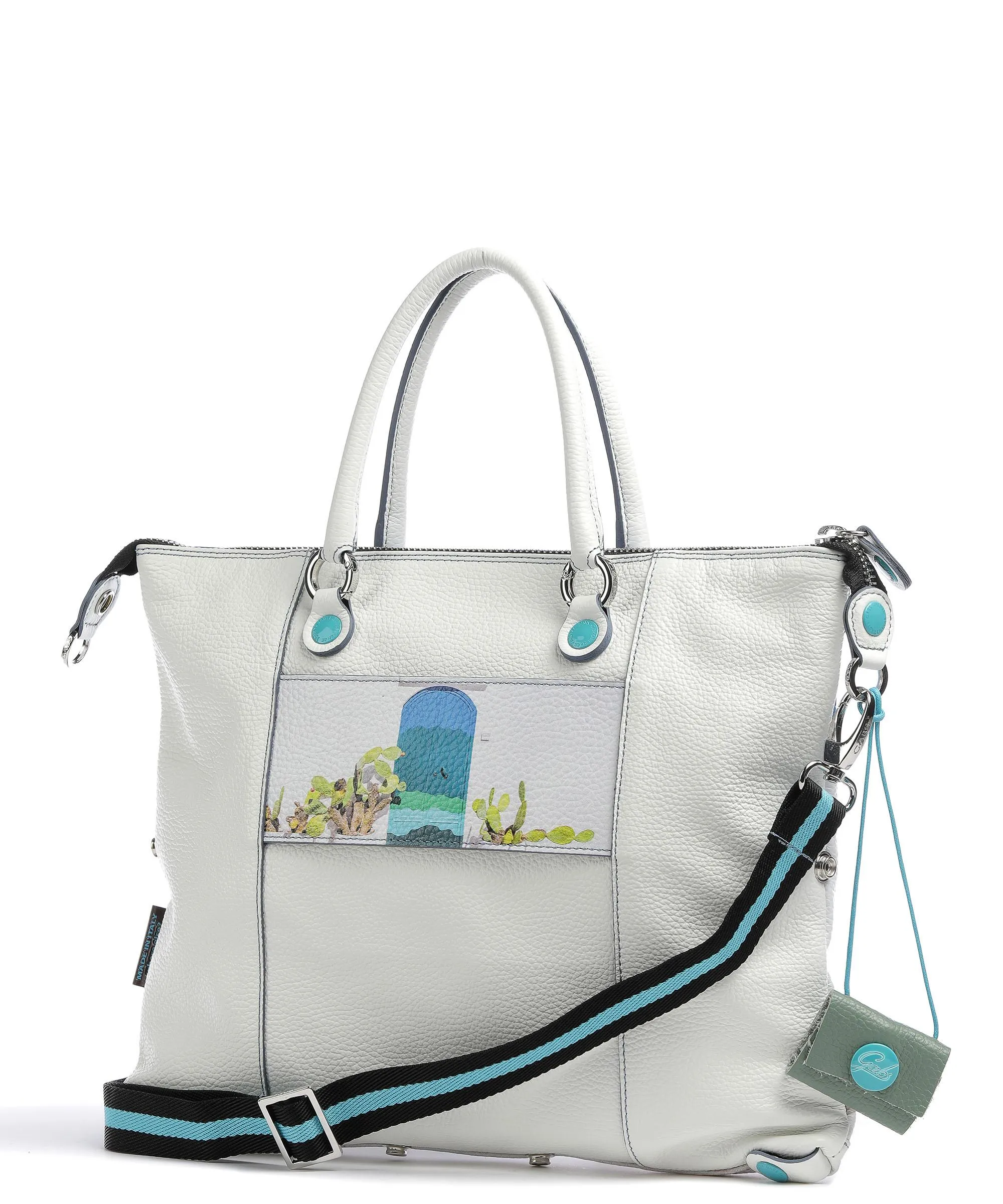  Gabs Trip G3 Plus Holiday Borsa a mano pelle di vitello grana bianco  