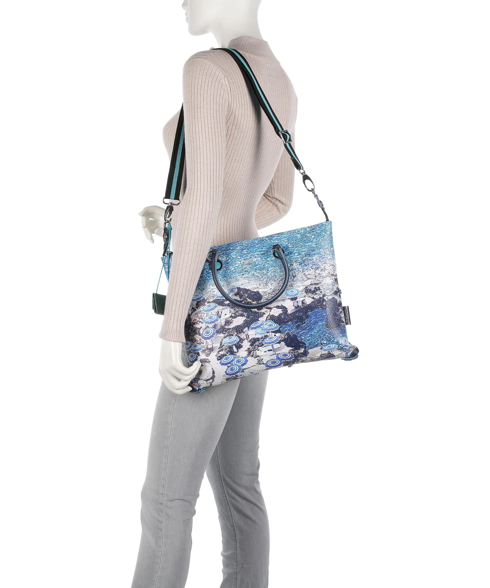  Gabs Trip G3 Plus Holiday Borsa a mano pelle di vitello grana bianco  