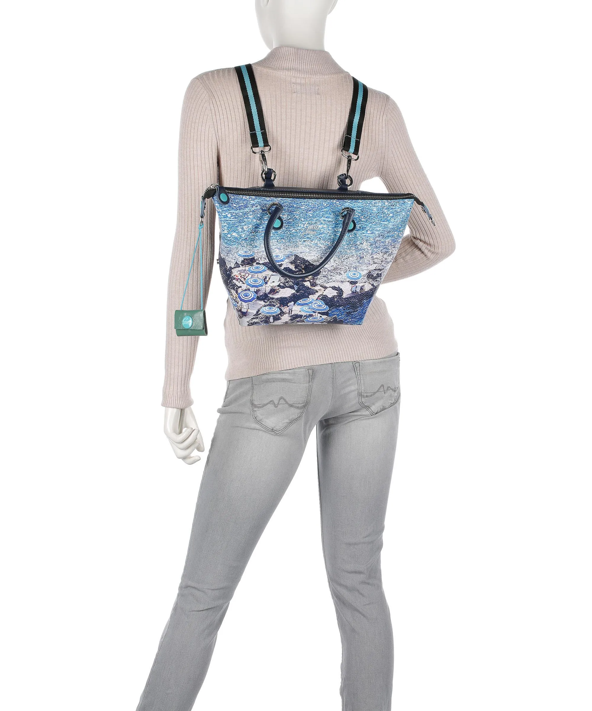  Gabs Trip G3 Plus Holiday Borsa a mano pelle di vitello grana bianco  
