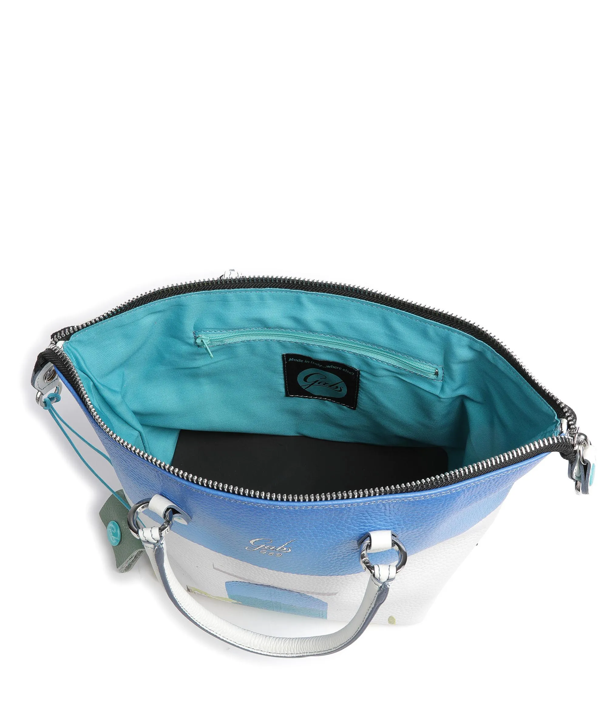  Gabs Trip G3 Plus Holiday Borsa a mano pelle di vitello grana bianco  