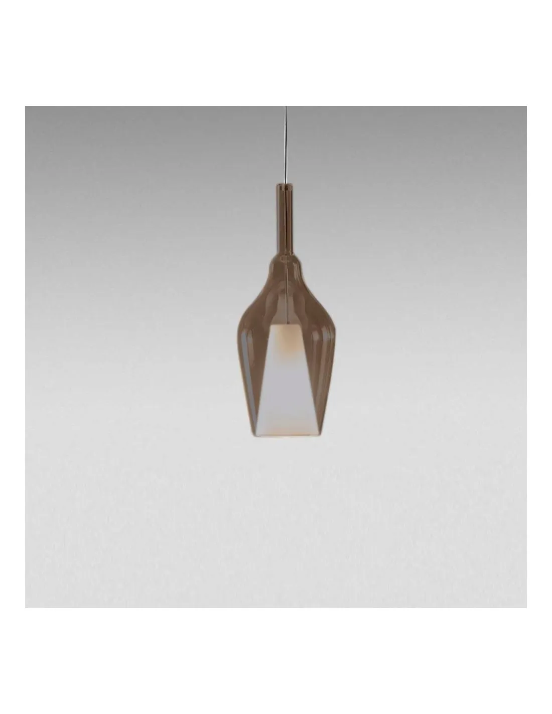 Gea Luce Ofelia S/12 Mini Ambra Fume Trasparente lampada a sospensione