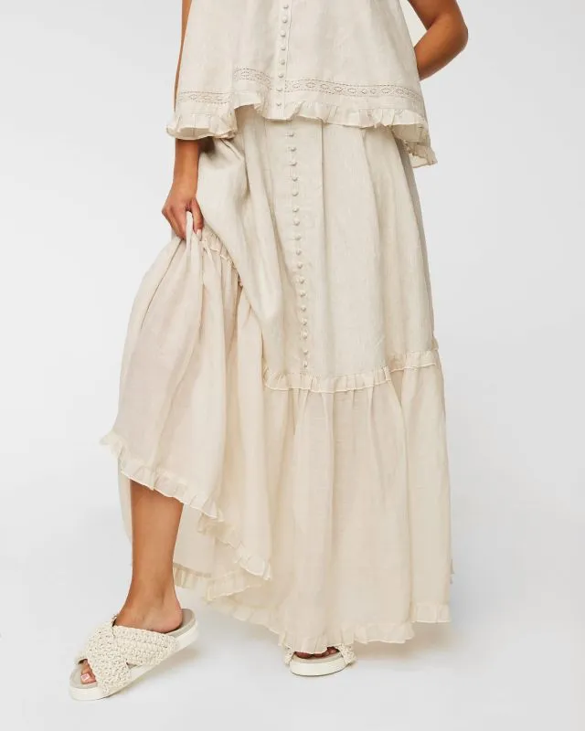 Gonna maxi JOSLIN MIRANDA LINEN MAXI SKIRT