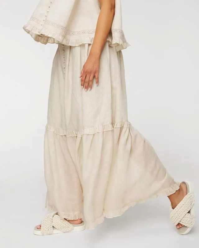 Gonna maxi JOSLIN MIRANDA LINEN MAXI SKIRT