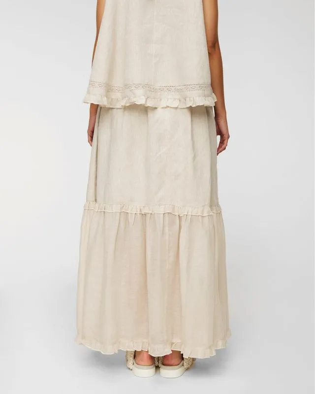 Gonna maxi JOSLIN MIRANDA LINEN MAXI SKIRT