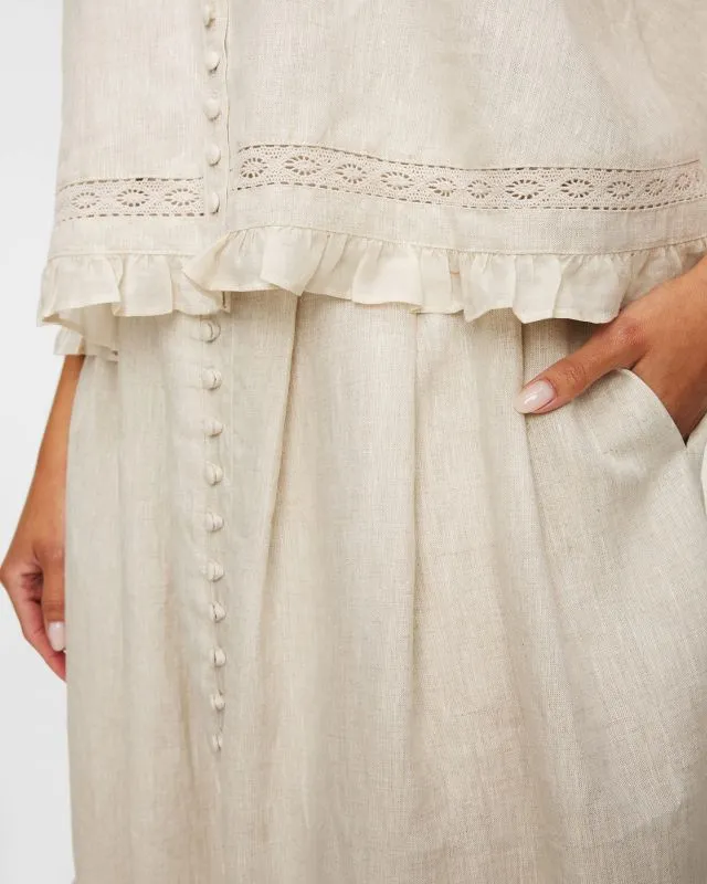 Gonna maxi JOSLIN MIRANDA LINEN MAXI SKIRT