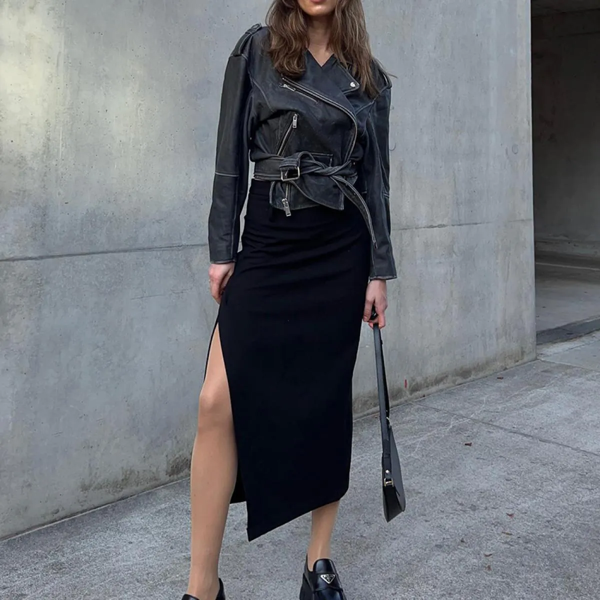 Gonne da ufficio nere aderenti Clacive per donna Gonne midi a vita alta sottili alla moda Gonna classica elegante Abbigliamento