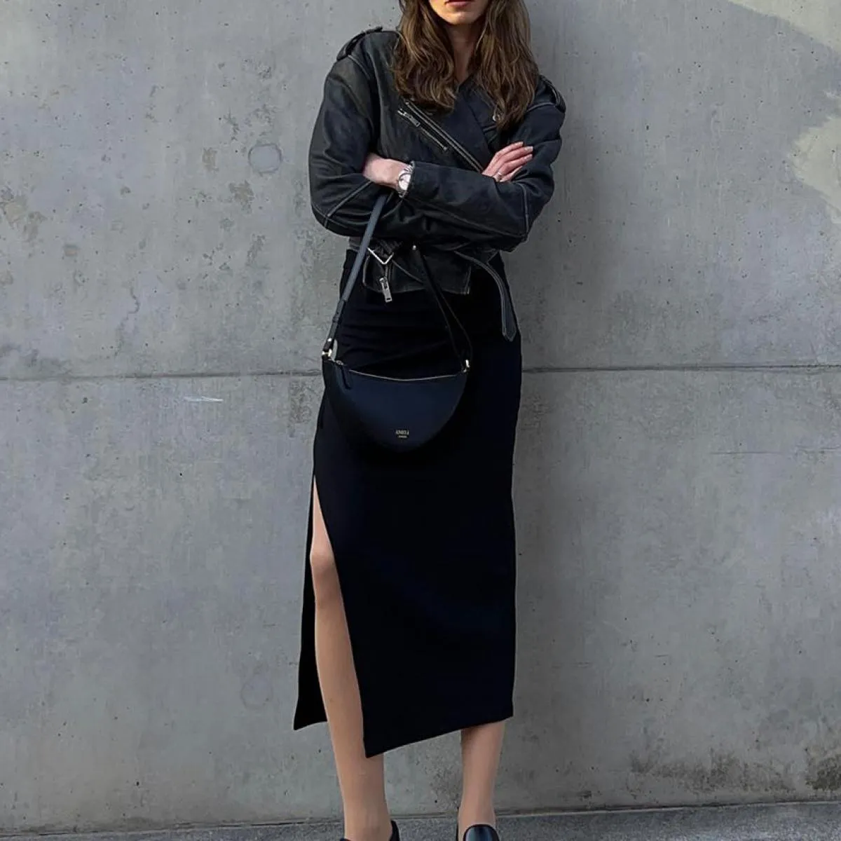 Gonne da ufficio nere aderenti Clacive per donna Gonne midi a vita alta sottili alla moda Gonna classica elegante Abbigliamento