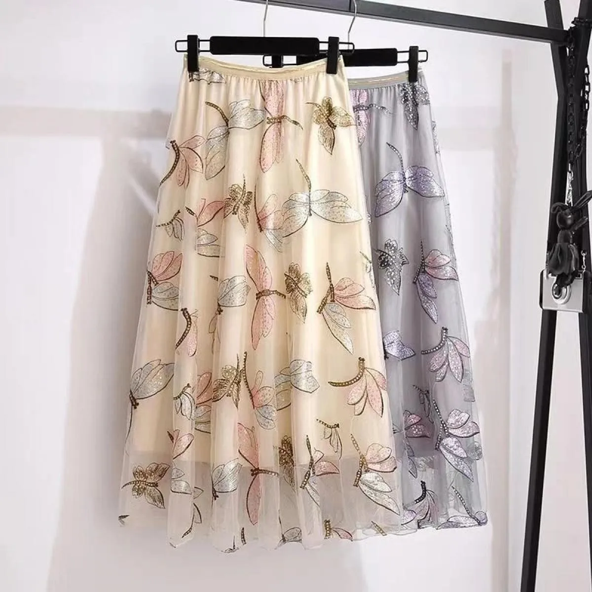 Gonne per donna Primavera Estate Vintage  Streetwear Midi Maxi gonna in tulle Autunno a vita alta Moda Harajuku Sci lungo