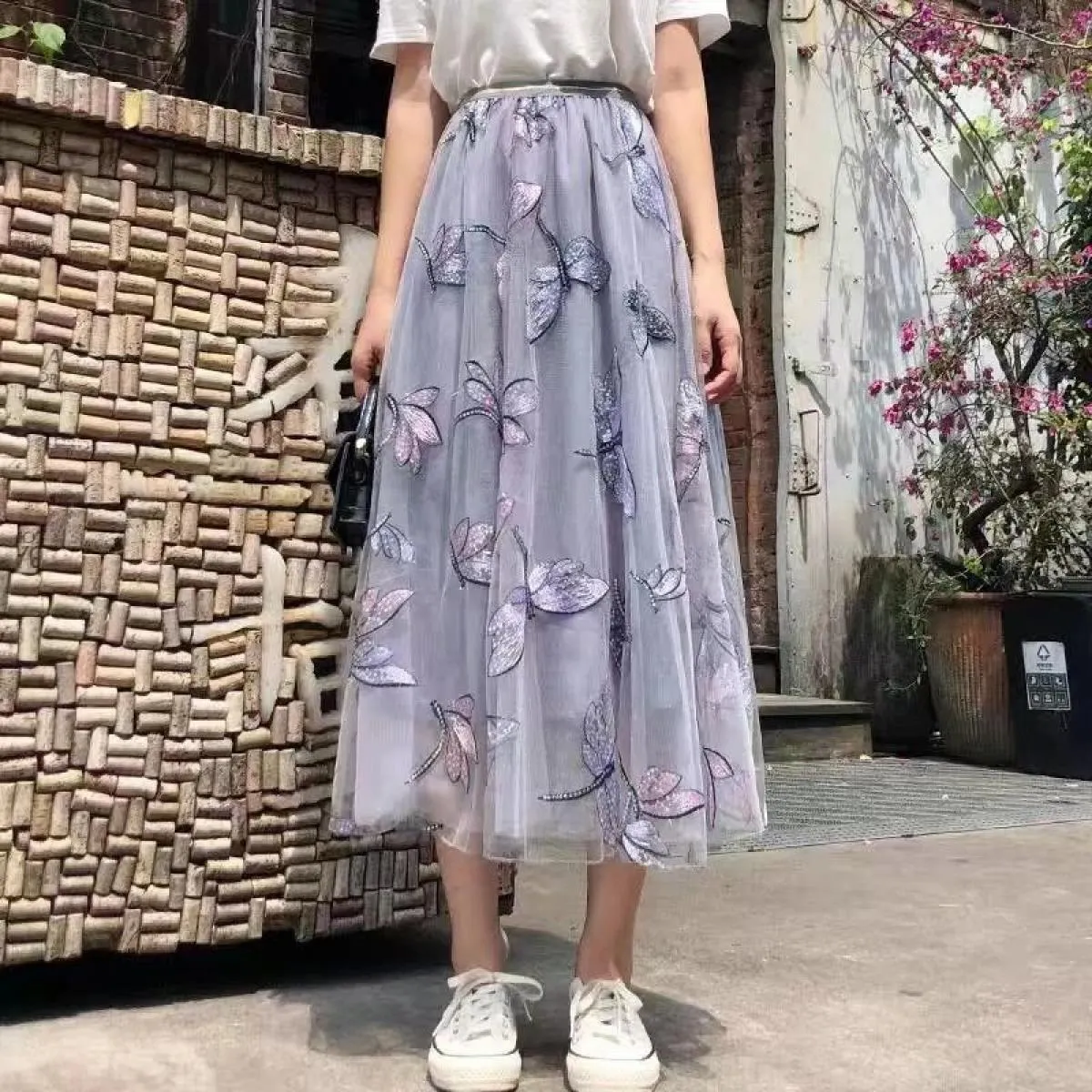 Gonne per donna Primavera Estate Vintage  Streetwear Midi Maxi gonna in tulle Autunno a vita alta Moda Harajuku Sci lungo