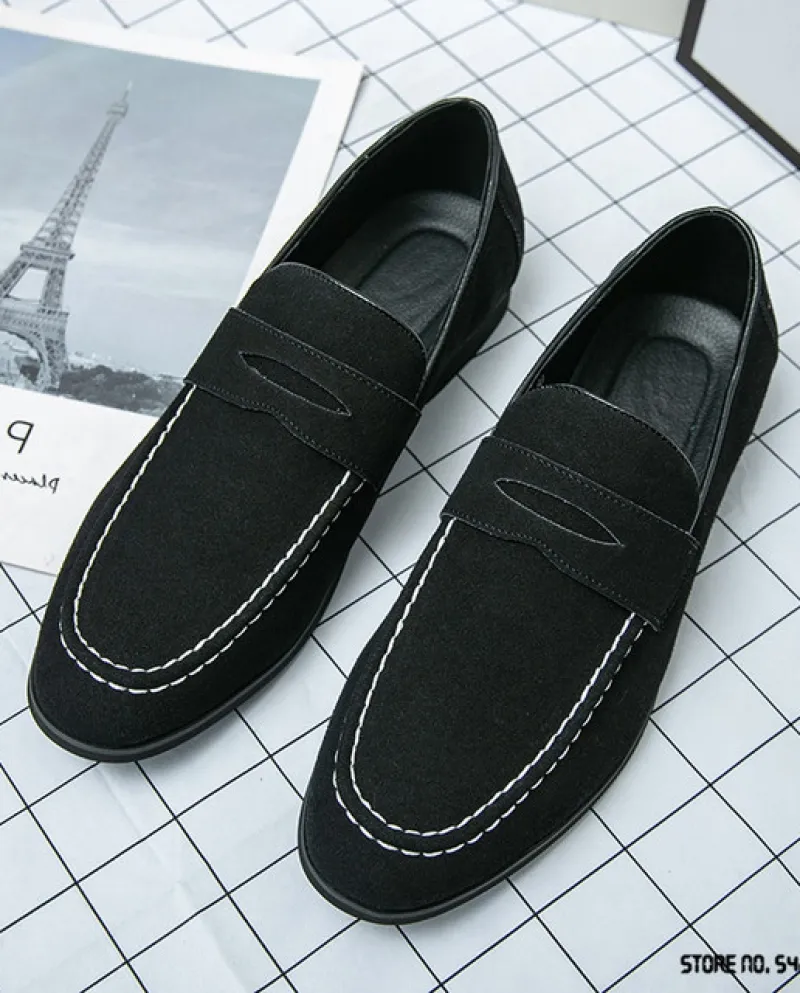 Gran Bretagna Trendy Designer Mens Scarpe da sera in pelle scamosciata a punta in pelle verniciata Appartamenti Casual Mocassino
