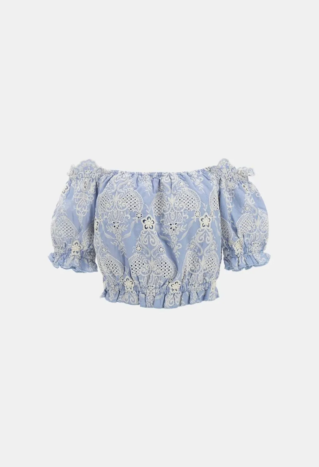 GUESS  top pizzo celeste