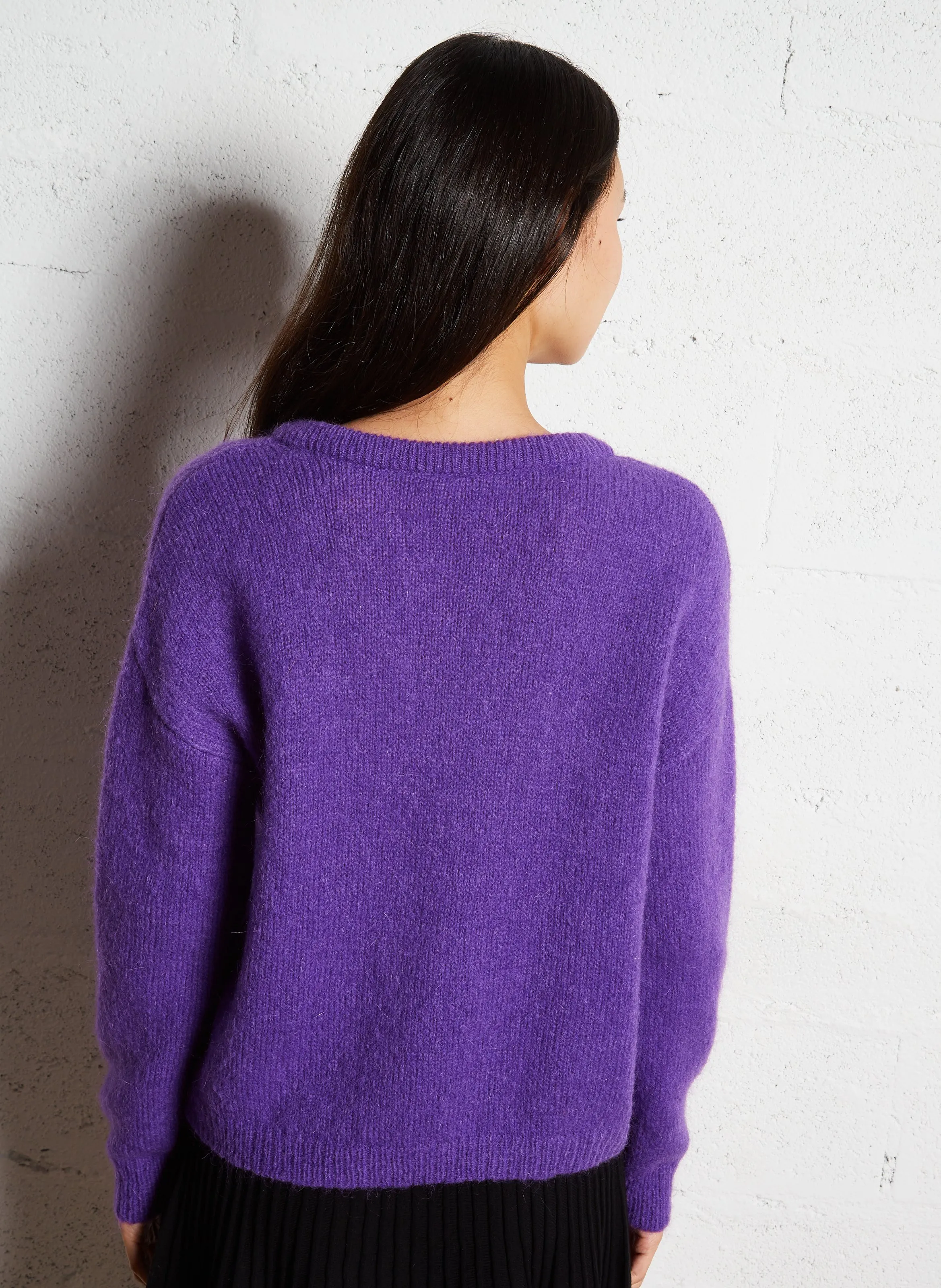  I CODE   Maglione ampio con scollo a V | Viola