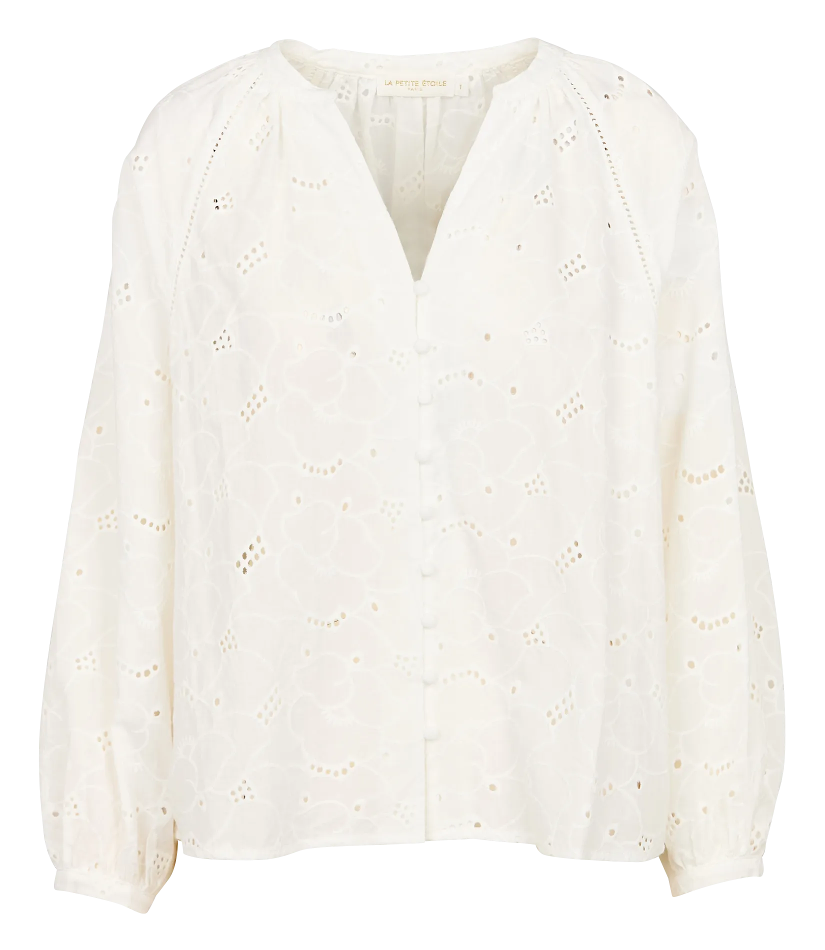  LA PETITE ETOILE   BONTI - Camicia dritta scollo a V in cotone | Beige