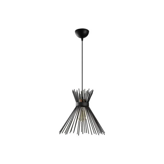 Lampada a sospensione Kirpi 3081 a 1 luce Ø34cm nero