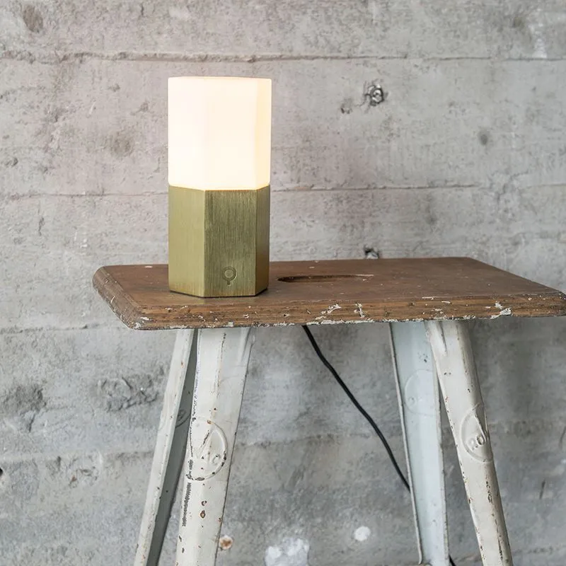 Lampada da tavolo con regolatore HEXAGON oro