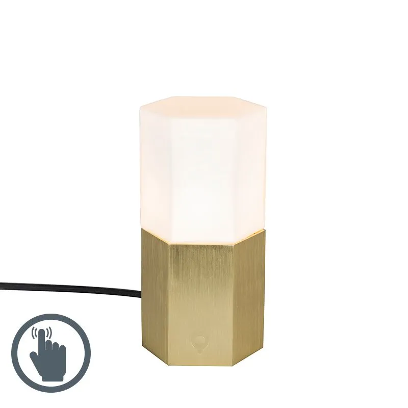 Lampada da tavolo con regolatore HEXAGON oro