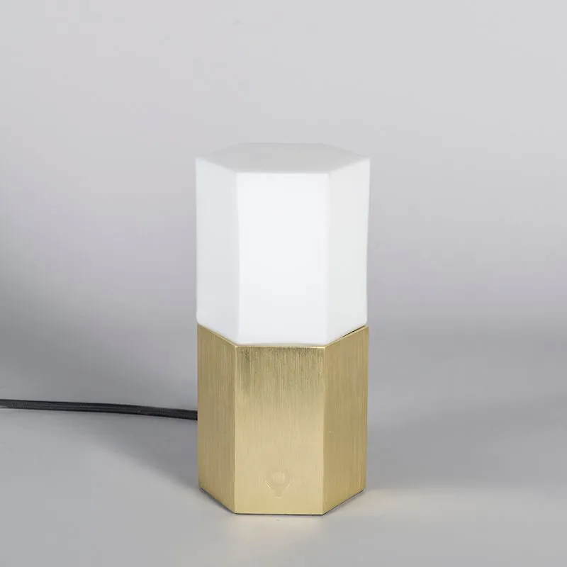 Lampada da tavolo con regolatore HEXAGON oro