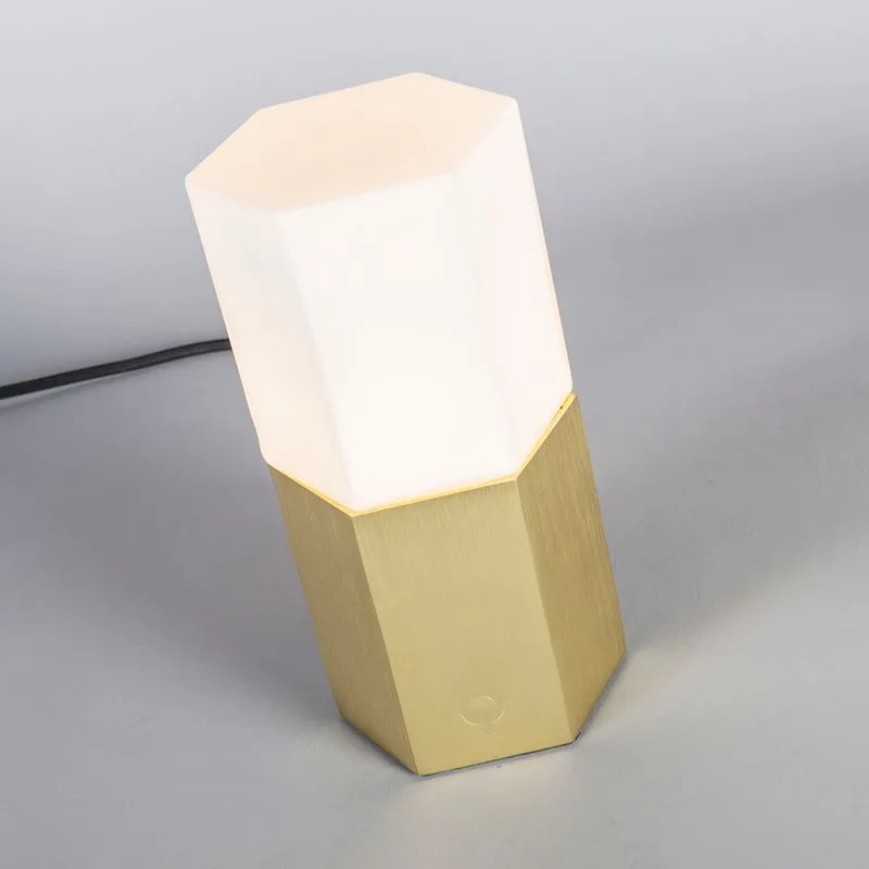 Lampada da tavolo con regolatore HEXAGON oro