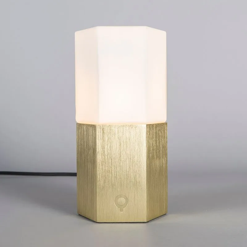 Lampada da tavolo con regolatore HEXAGON oro