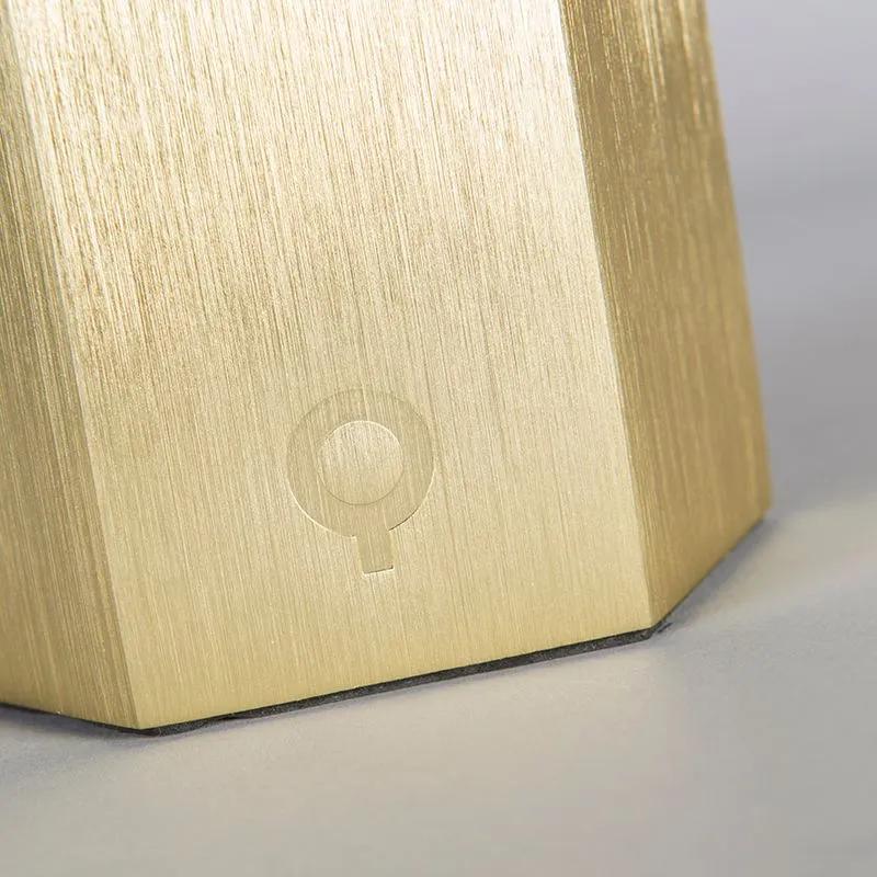 Lampada da tavolo con regolatore HEXAGON oro