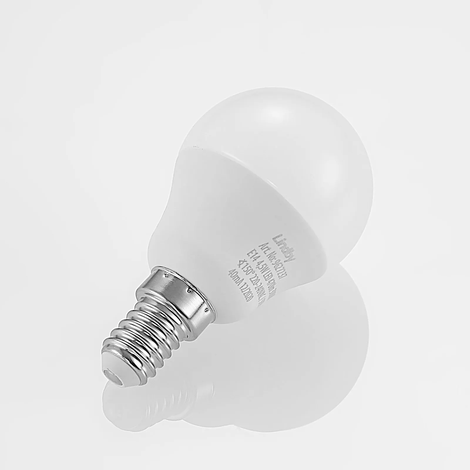 Lampadina LED E14 G45 4,5W 3.000K opal set di 2