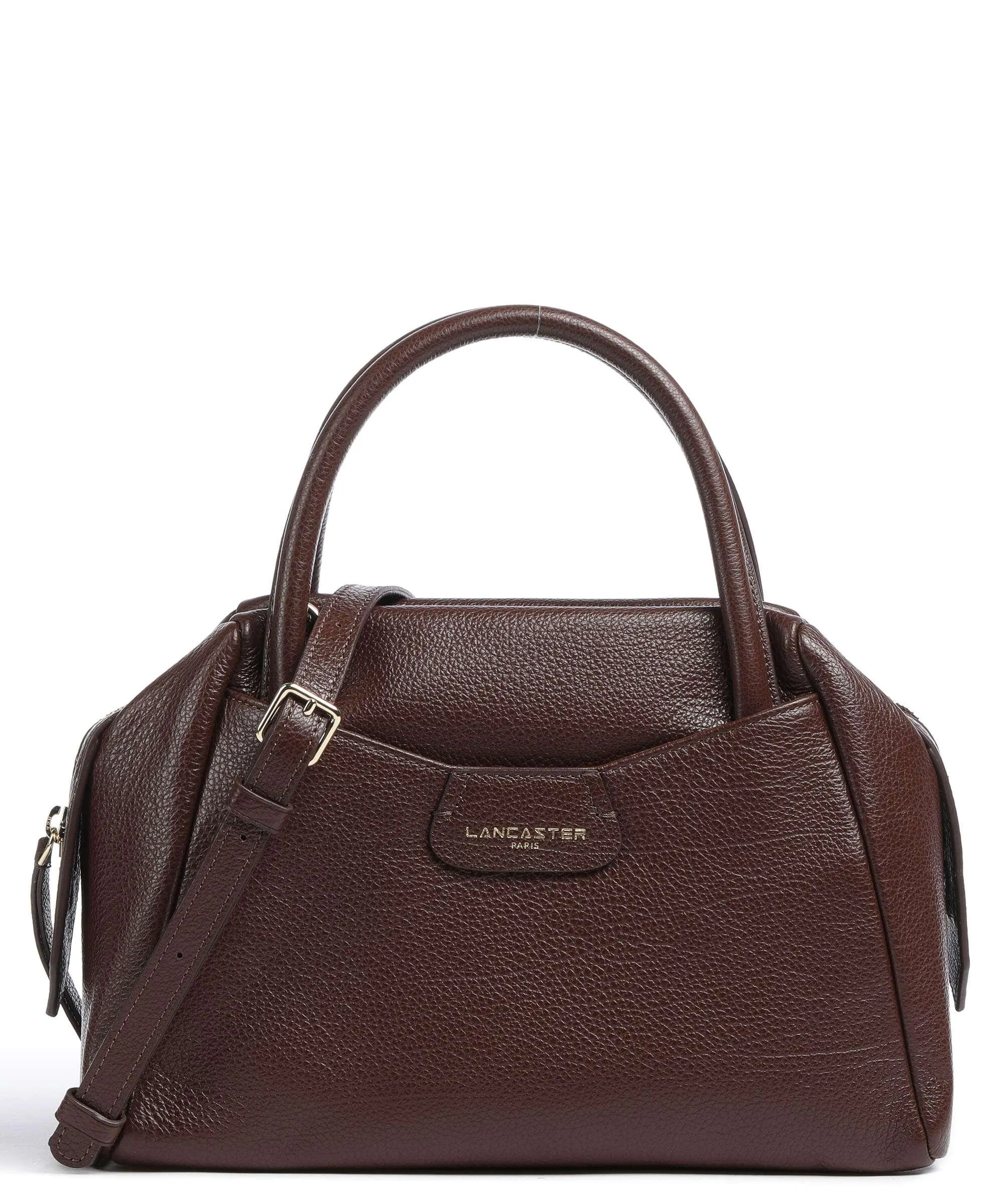  Lancaster Dune Borsa a mano pelle di vacchetta grana marrone scuro  