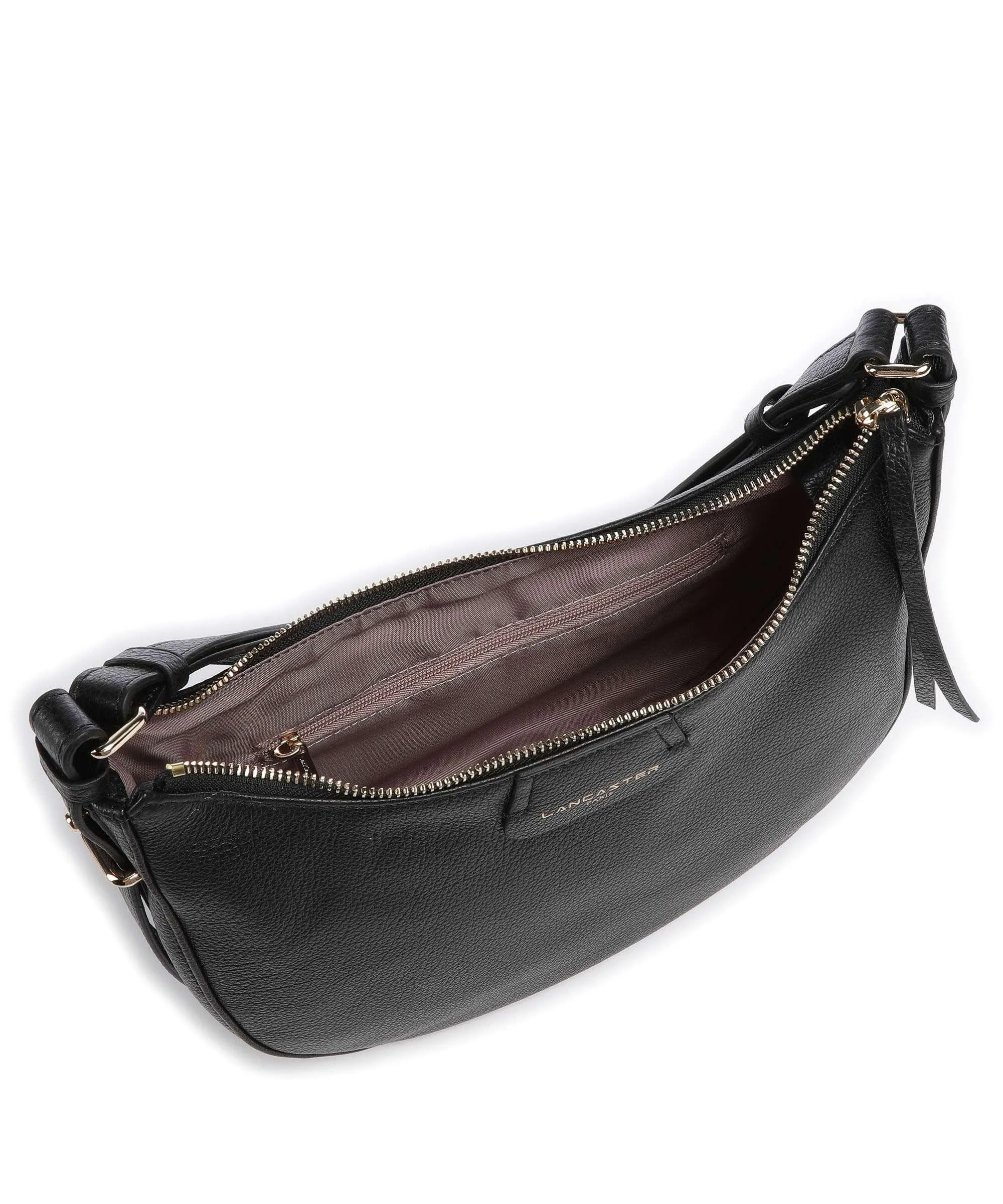  Lancaster Dune Borsa a spalla pelle di vacchetta grana nero  