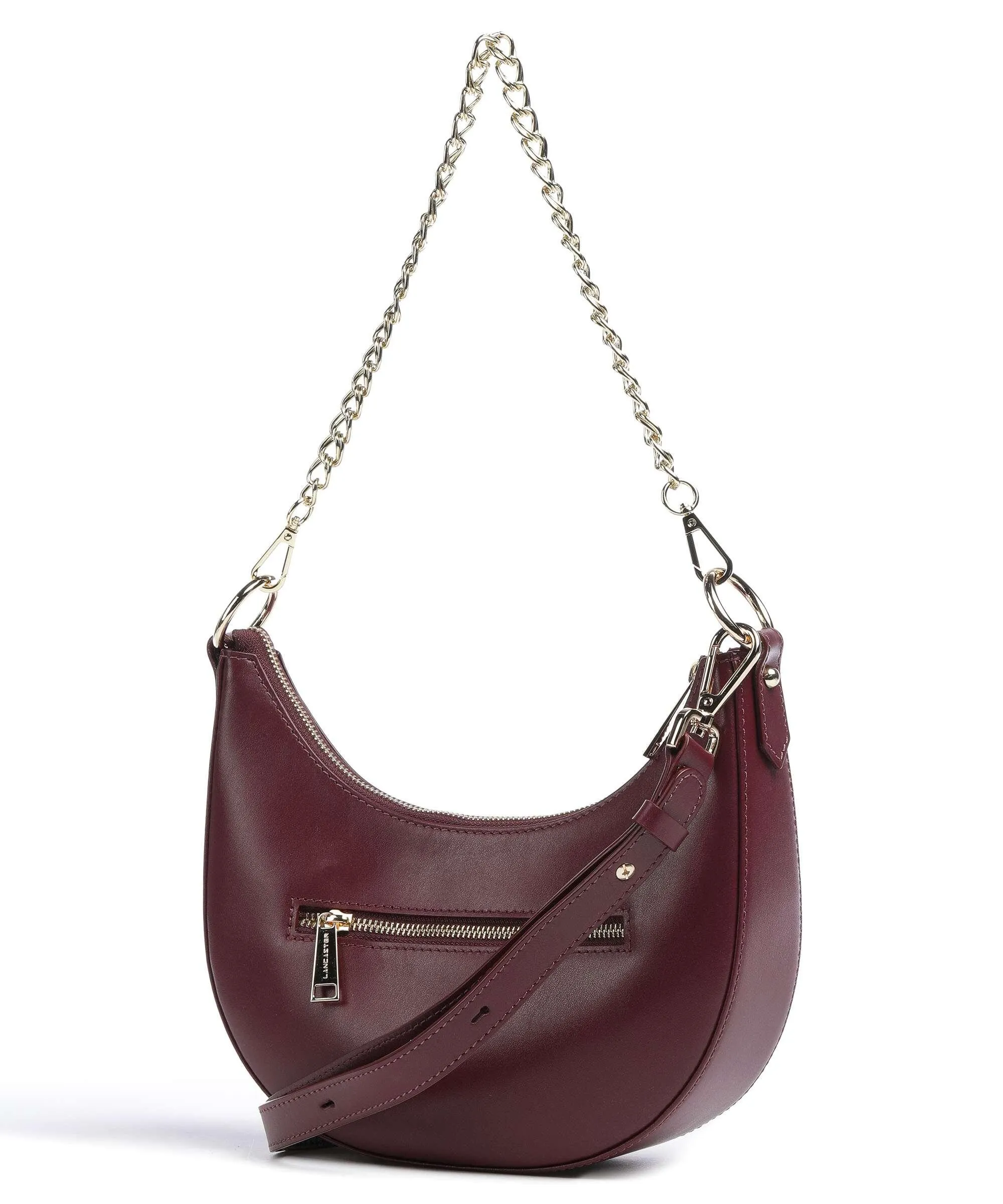  Lancaster Paris Aimy Borsa a spalla pelle di vacchetta finemente grana rosso scuro  