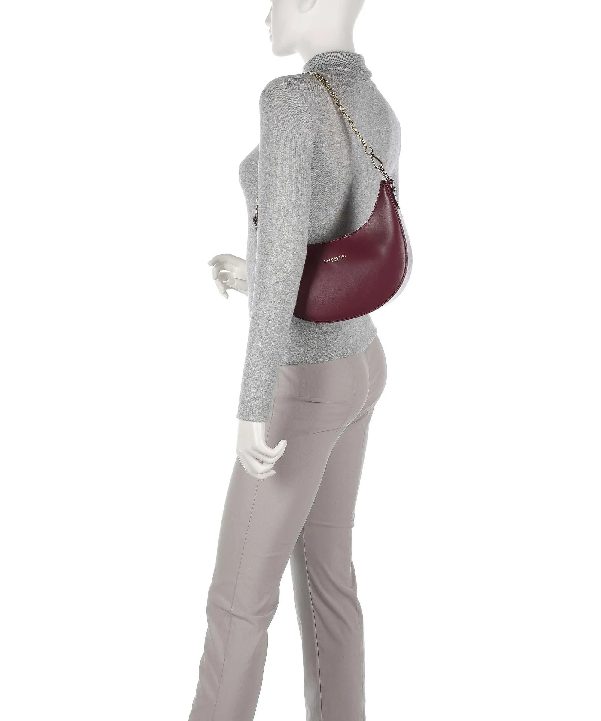  Lancaster Paris Aimy Borsa a spalla pelle di vacchetta finemente grana rosso scuro  