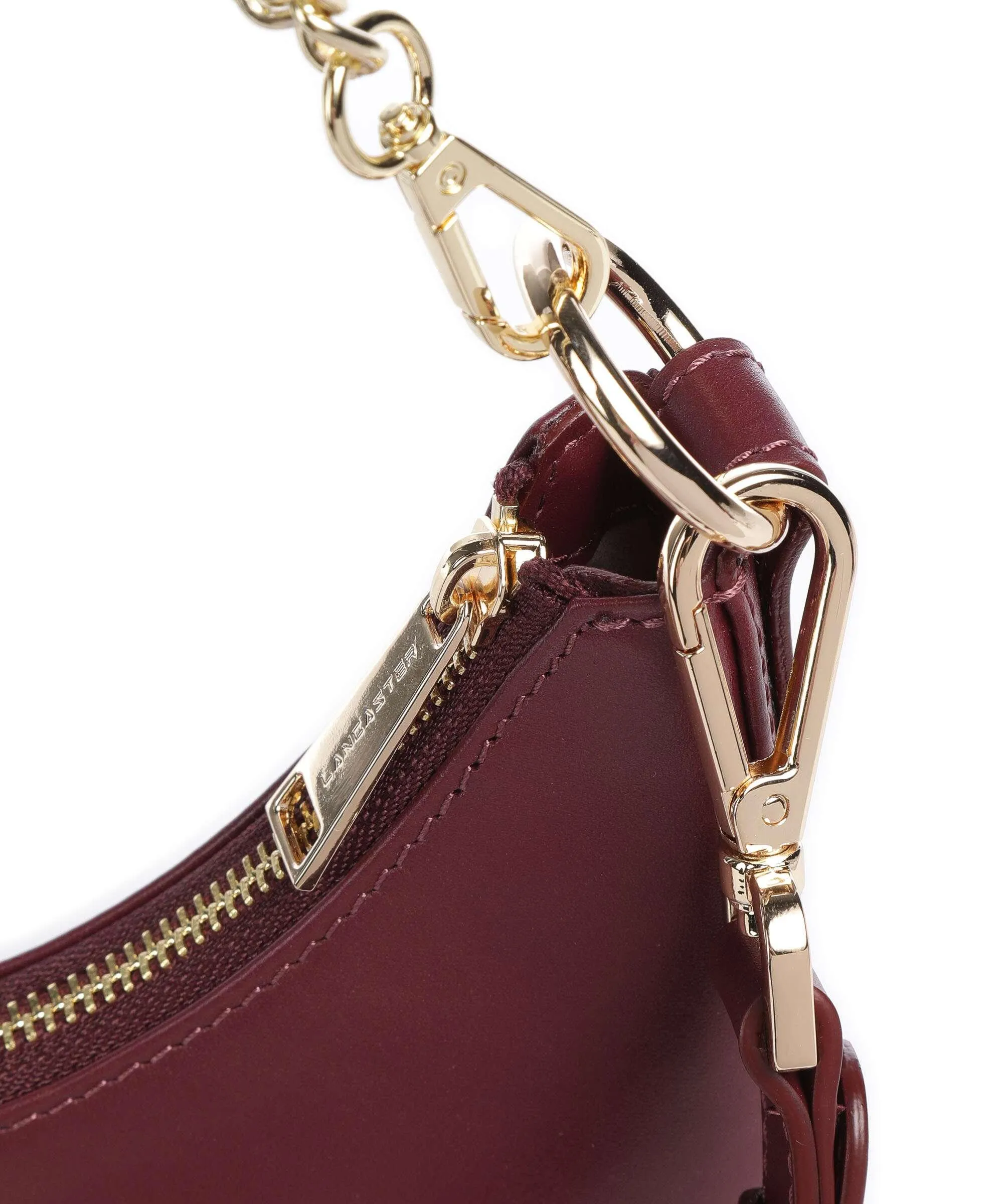  Lancaster Paris Aimy Borsa a spalla pelle di vacchetta finemente grana rosso scuro  