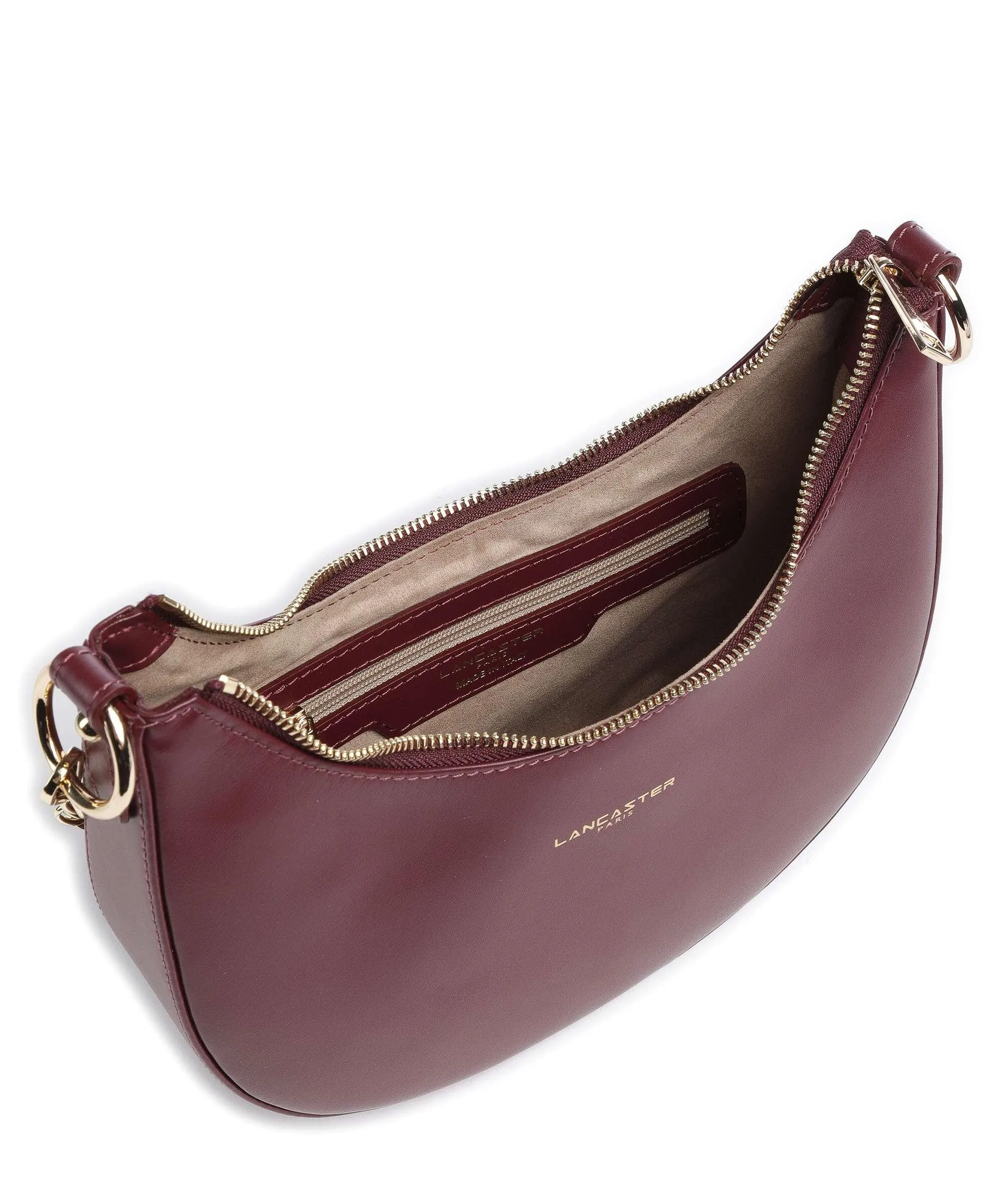  Lancaster Paris Aimy Borsa a spalla pelle di vacchetta finemente grana rosso scuro  