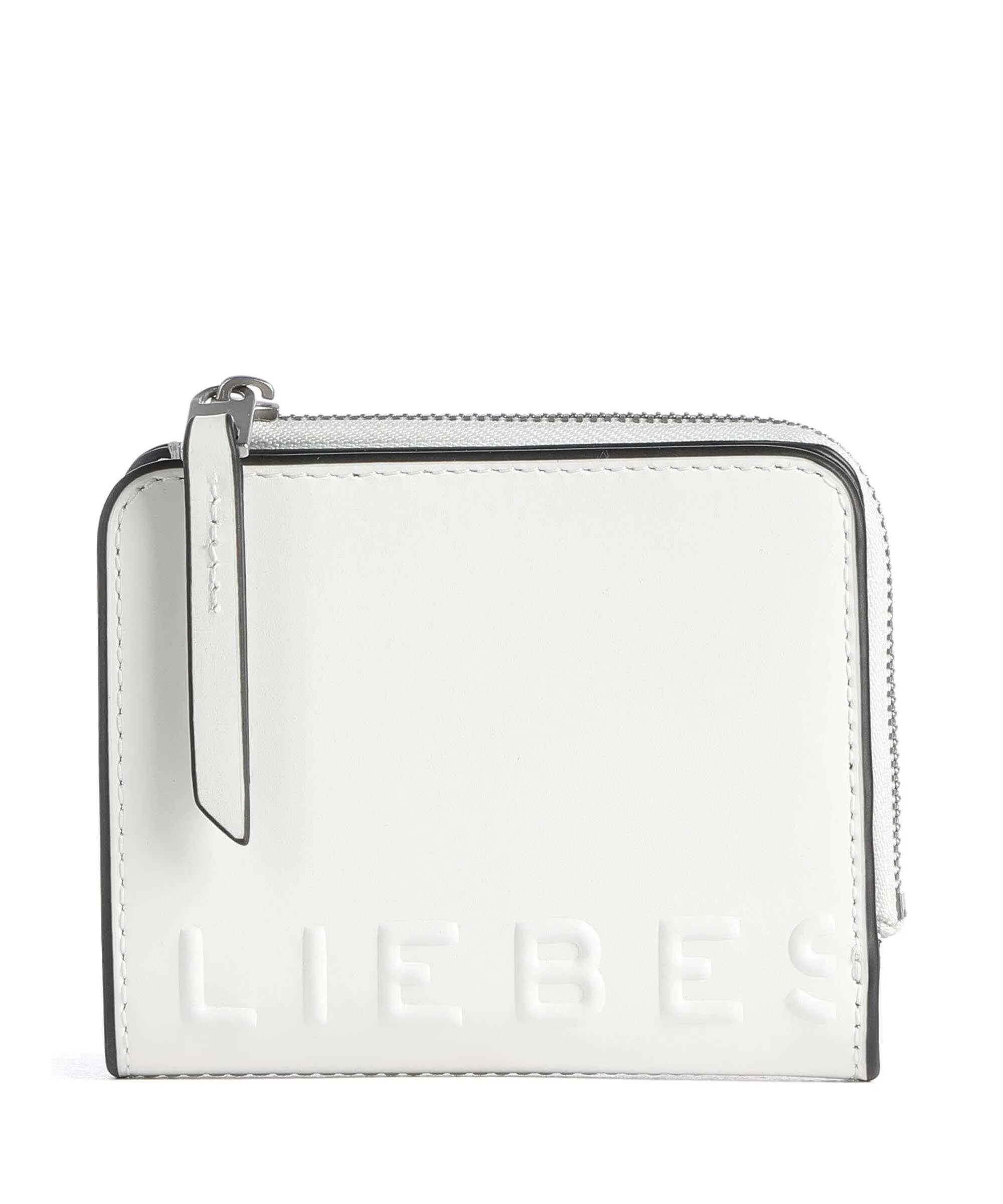  Liebeskind Paper Bag Toni Logo Carter Portafoglio pelle a grana fine bianco  