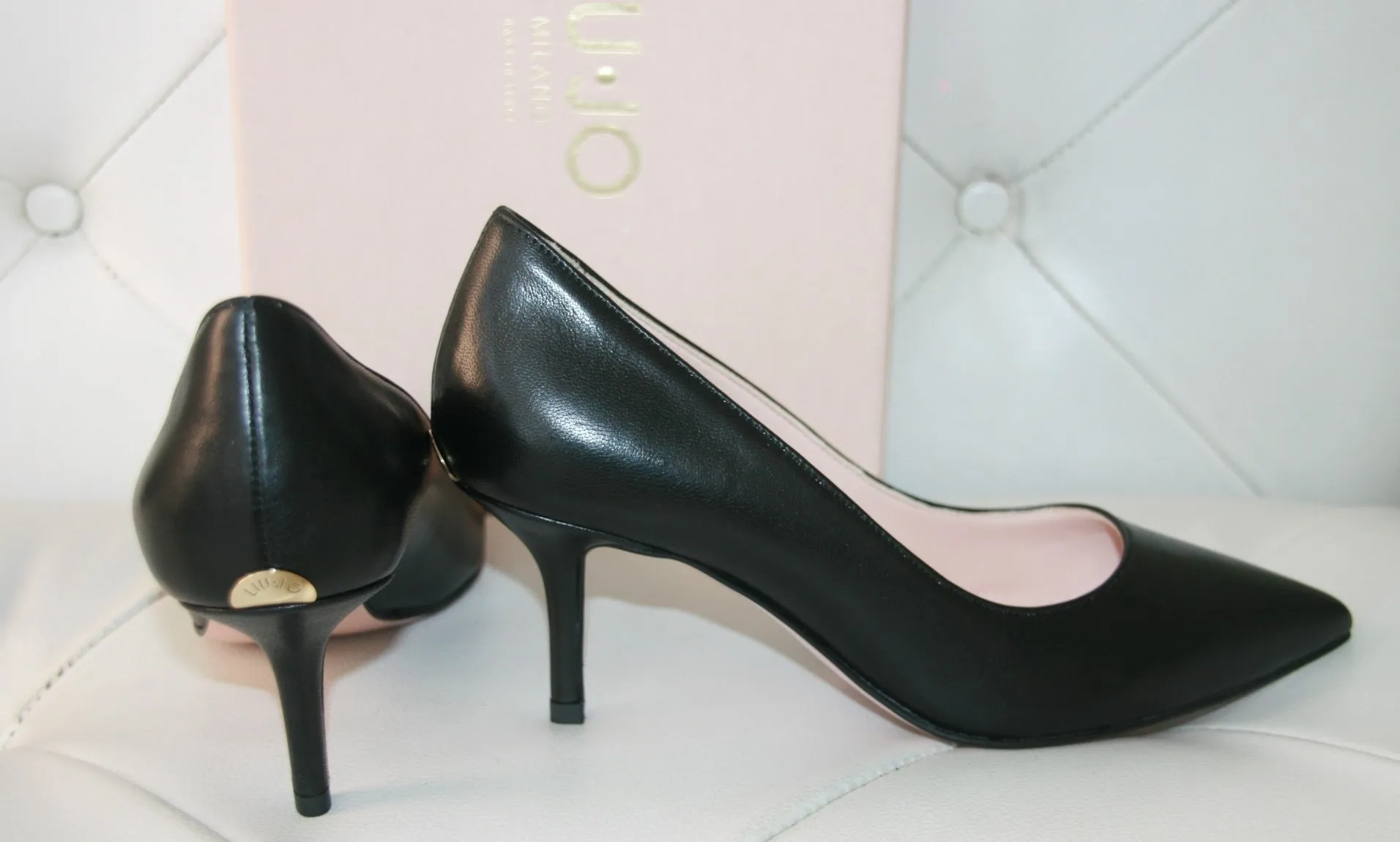 LIU-JO DECOLTE' TACCO ALTO 7 CM. PELLE NERO ART.22