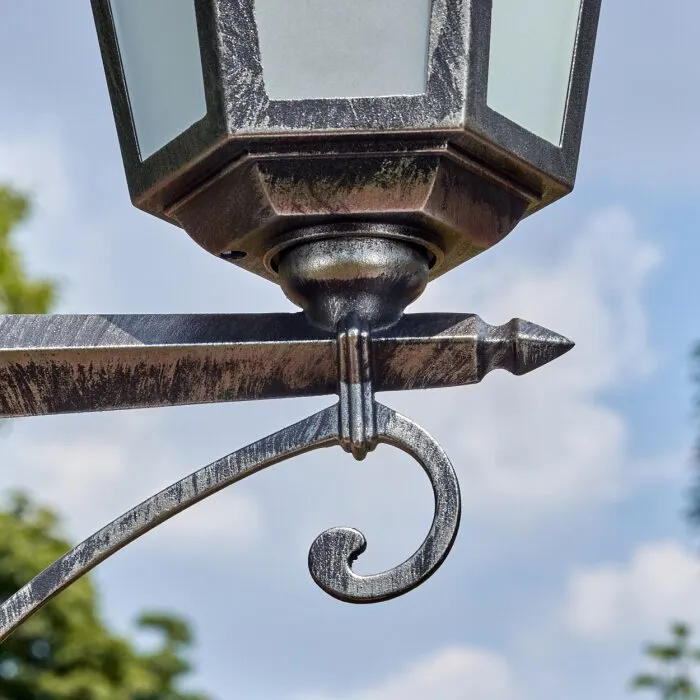 Loria Illuminazione esterna, Lampione multibraccia, Illuminazione viale Nero, Argento, 2-Luci