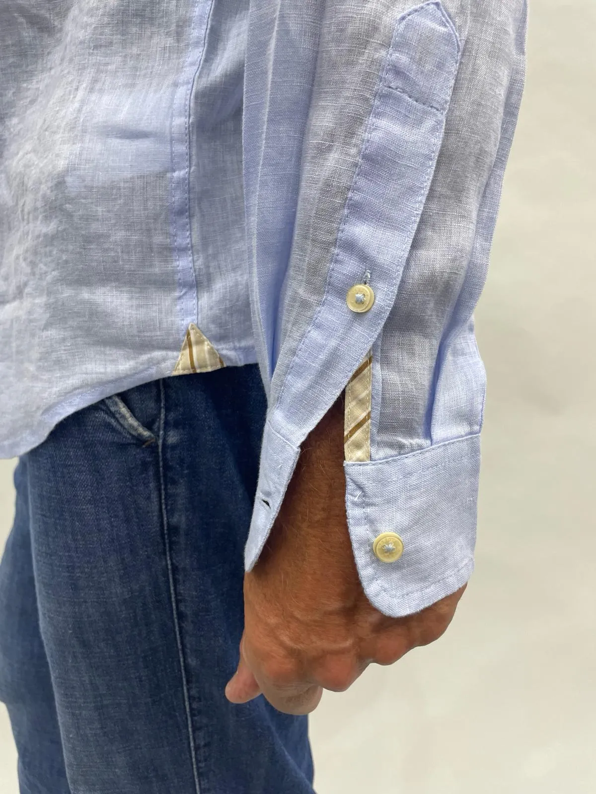 MARK UP Camicia collo francese m/l celeste