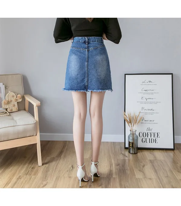 Minigonna denim perle