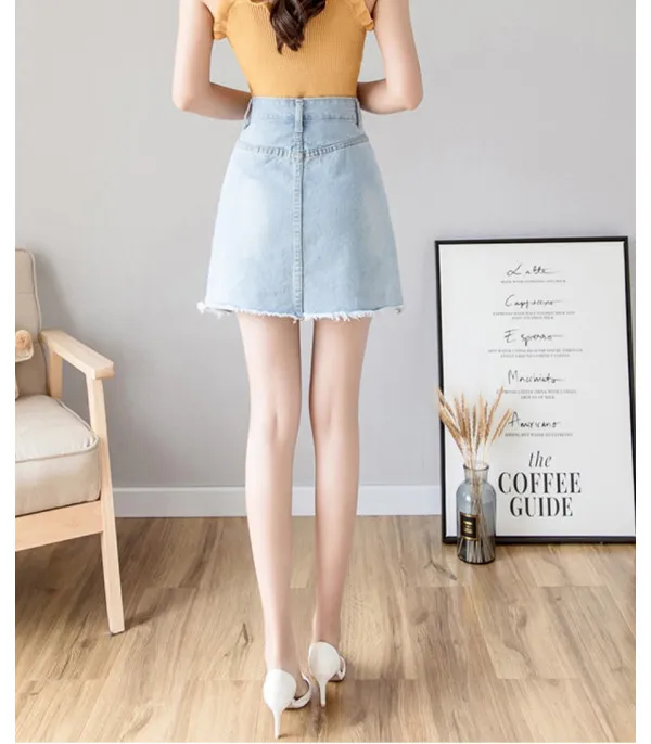Minigonna denim perle