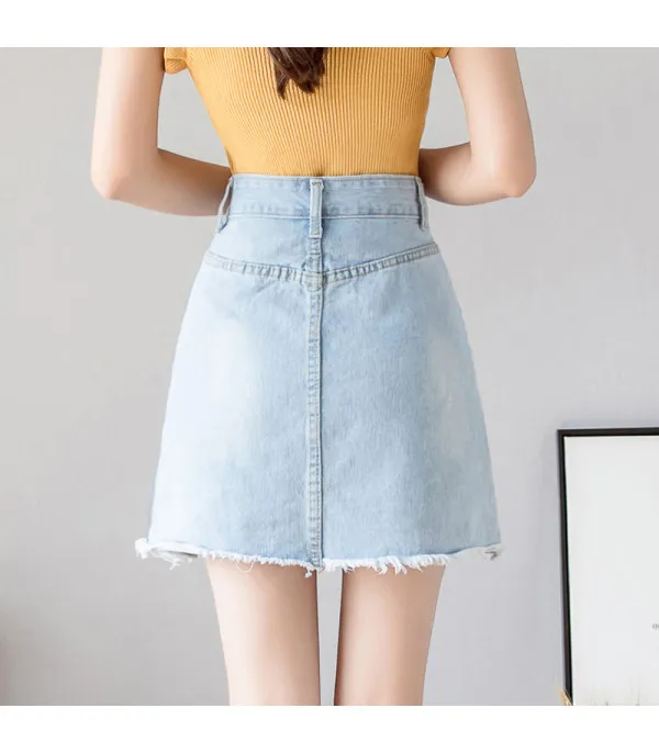 Minigonna denim perle